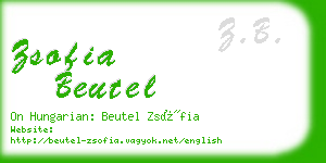 zsofia beutel business card